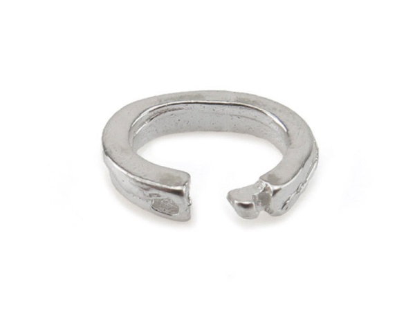 Sterling Silver Oval Locking Ring 6mm